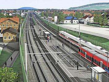 Die Bahntrasse wird das Gesicht Breitengüßbachs verändern. illustration: Deutsche Bahn