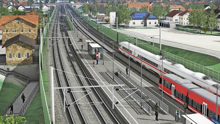 Die Bahntrasse wird das Gesicht Breitengüßbachs verändern. illustration: Deutsche Bahn