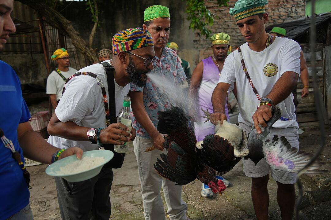 Santeria-Zeremonie in Havanna