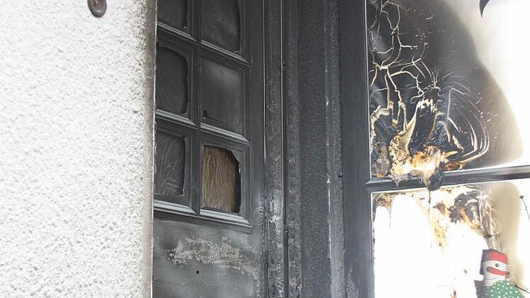 So sah der Eingangsbereich nach der Brandnacht aus.