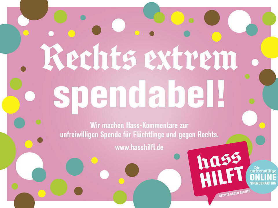 Hass hilft: Ein Euro pro Hasskommentar