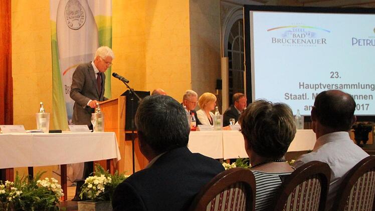 Am Montag, 19. Juni, fand in Bad Brückenau die Aktionärsversammlung der Staatlichen Mineralbrunnen AG statt. Foto: Ulrike Müller