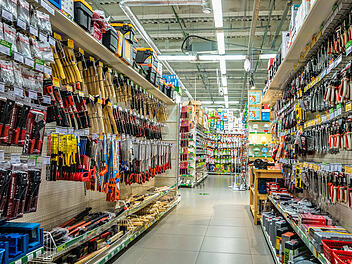 Baumarkt, Werkzeug, Abteilung, Gang