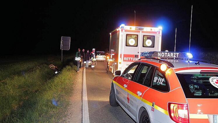 Motorradunfall bei Scheßlitz am 24. April 2015 Foto: Ferdinand Merzbach