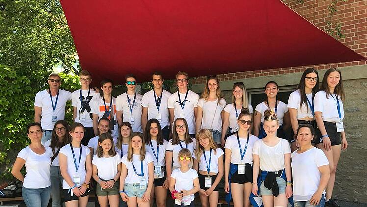 Mit 23 Teilnehmern stellte der TV Michelau beim Landesturnfest wohl die größte Mannschaft aus dem Landkreis. Foto: Klaus Gagel
