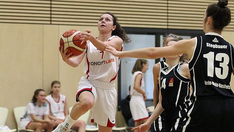27 Punkte erzielte Jana Barth (l.) beim Sieg &uuml;ber die Rhein-Main Baskets. Foto: sportpress