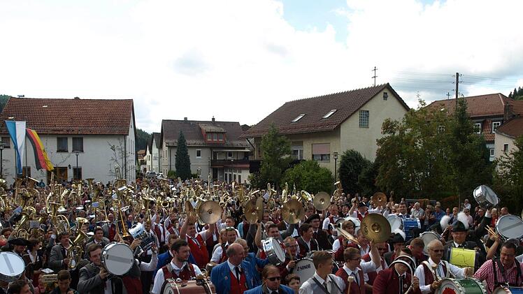 Die Instrumente glänzten beim Musikergruß in der Sonne. Foto: Susanne Deuerling
