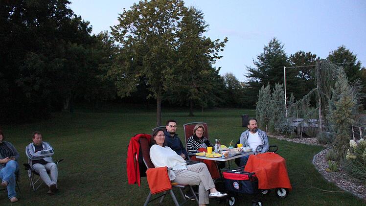 Diese Picknickgruppe war eine  Ausnahme.  Foto: Evi Seeger
