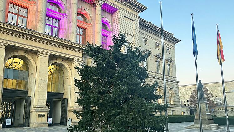 Weihnachtsbaum vor dem Abgeordnetenhaus