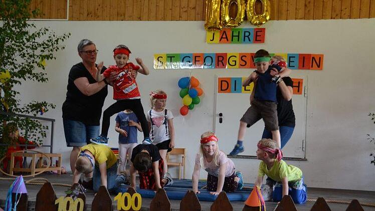 Auch bei den Kleinsten geht es ganz schön fetzig zu bei der 100-Jahr-Feier zum Vereinsbestehen des St. Georg-Vereins Diebach.Elisabeth Assmann