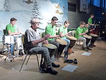 Das Percussion-Ensemble der Hemhofener Musikschule bei einem Konzert im letzten Jahr Foto: Pauline Lindner