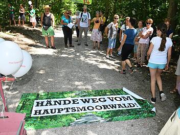 Die Bürgerinitiative "Für den Hauptsmoorwald" will den Gewerbepark auf dem Muna-Gelände verhindern. Foto: Ronald Rinklef/Archiv