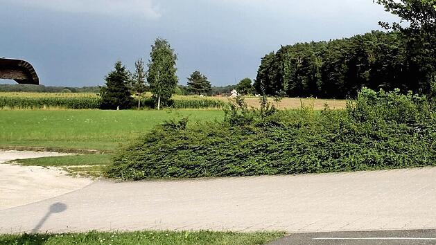 Auf dem Parkplatz des Waldfriedhofs (linker Bildrand) wird eine Buswendeanlage errichtet, gleichzeitig wird der Fu&szlig;- und Radweg, der bisher dort endet, bis noch Reuth weitergef&uuml;hrt. Foto: Richard S&auml;nger /Archiv)