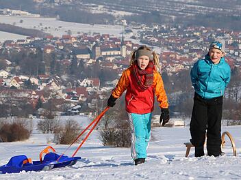 Wer vom Neustädter Haus in Richtung Norden fährt, kommt fast bis nach Bischofsheim (im Hintergrund). Foto: Ralf Ruppert