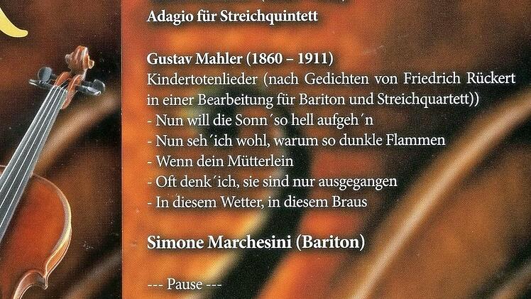 Das Plakat und das Programm an zwei Tagen für die Premiere der Musiktage im September. Repro FT/Konzept: Frank Schilling