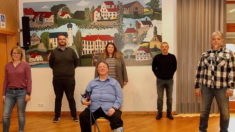Neu in das Rentweinsdorfer Ratsgremium zogen ein, von links: Franziska Schmittlutz, Benjamin Jaeger, Gerhard Schmidt, Simone Berger, Matthias Krapp und Kurt Schorn.