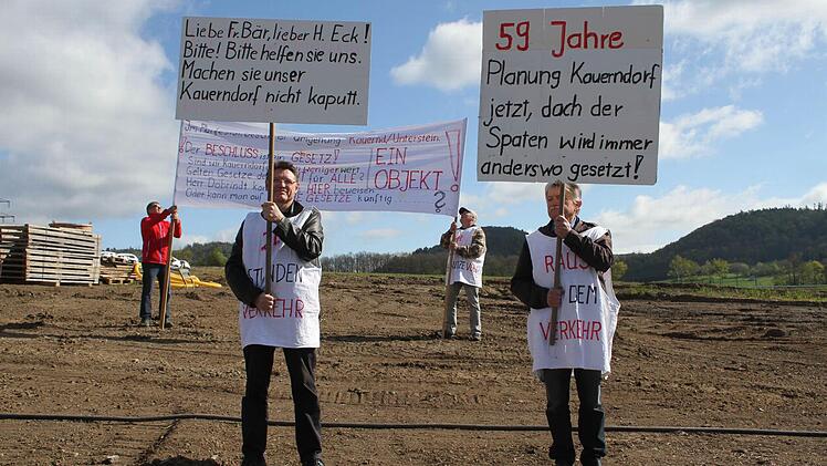 Die Kauerndorfer sind entäuscht, dass schon 59 Jahre lang geplant wird - und jetzt nur der Teilabschnitt Untersteinach kommt. Foto: Sonny Adam
