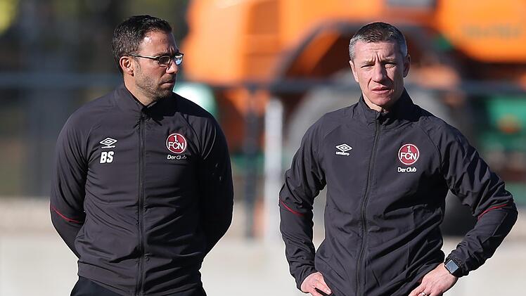 Die Club-Trainer: Boris Schommers (links) und Marek Mintal. Foto:  Wolfgang Zink