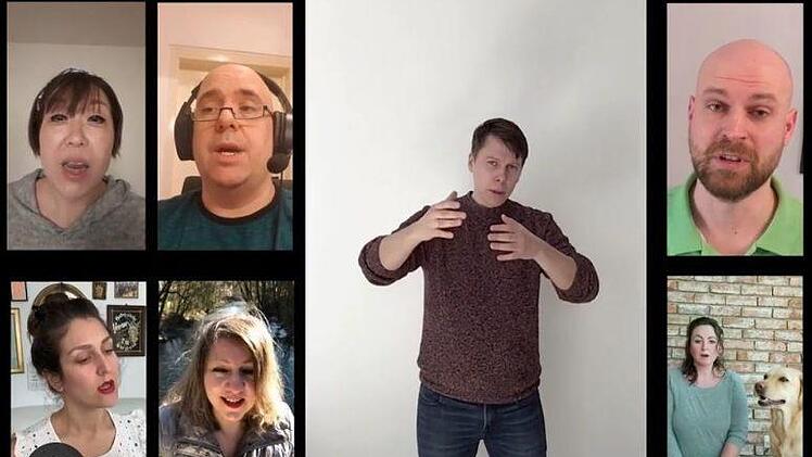 Mit kreativen Ideen kämpfen Künstler des Landestheater gegen die Auswirkung der Corona-Krisa. Das Spektrum reicht von der virtuellen Chorprobe via Internet über Videos vergangener Veranstaltungen bis zu privaten Einblicken beim Üben in den eigenen vier Wänden oder bei der Hausarbeit.Foto: Landestheater (5)/Jochen Berger