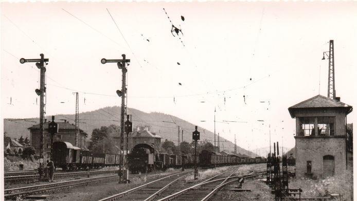 Der Bahnhof in Pressig hatte in seiner Glanzzeit bis zu 16 Gleise. Foto: Archiv Georg Dinkel