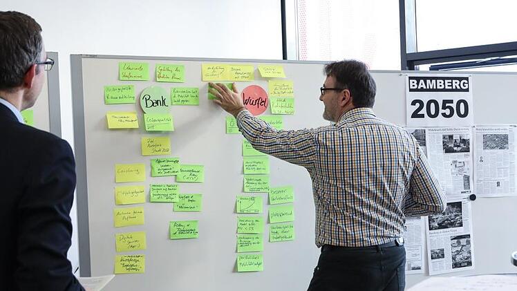 Denkwerkstatt "Bamberg 2050": Blick auf den Workshop "Wie bewegen wir uns?". Foto: Barbara Herbst