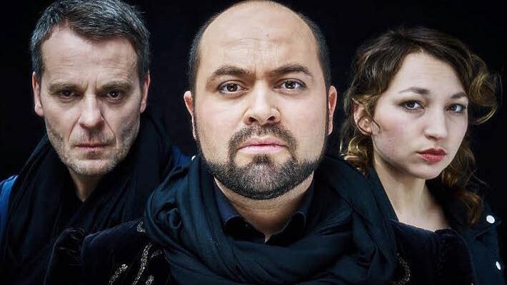 Von links: Ago (Andreas Ulrich), Othello ( Patrick L. Schmitz) und Desdemona (Aline Joers)  Foto: M. Weinberger