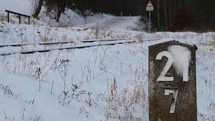 Die Gleise der ehemaligen Sinntalbahn sind gerade noch zu erkennen. Foto: Ulrike Müller