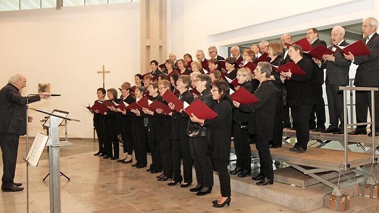 Der Chor "Cantus Vox Herzogenaurach/Niederndorf" bei einem Konzert in der Kirche St. Otto in Herzogenaurach Foto: Richard Sänger