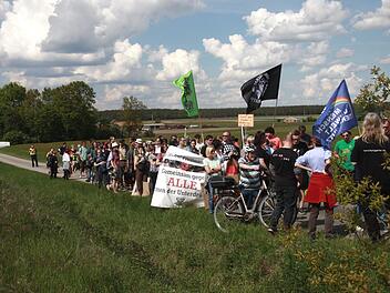 Am Samstag wurde erneut gegen die geplante Rindermast demonstriert. Richard Sänger