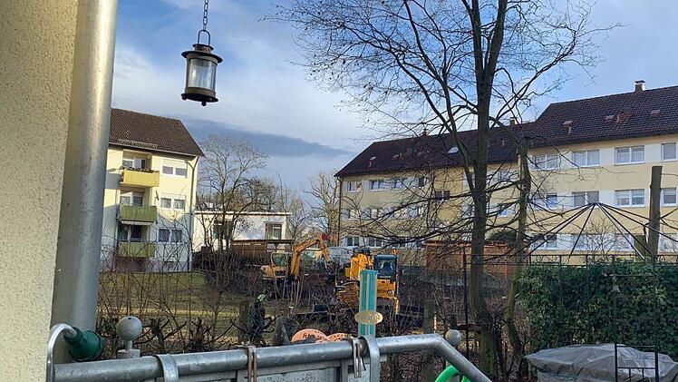 Maschinen machen sich an den Bäumen ans Werk. Foto: privat