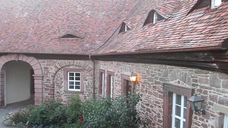 Die Dachsanierung des Schlossgebäudes wird nur gefördert wenn auch die Kunststoff- durch Holzfenster am Gebäude ersetzt werden. Fotos: Winfried Ehling