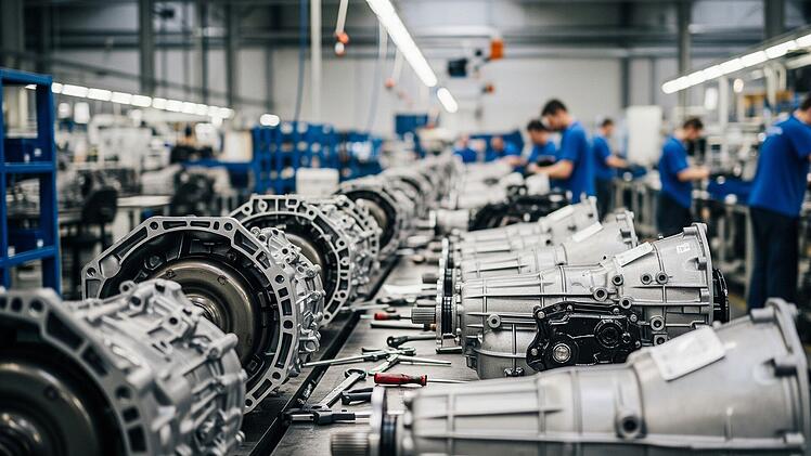 Produktion von Automatik- und Schaltgetrieben bei einem Autozulieferer.