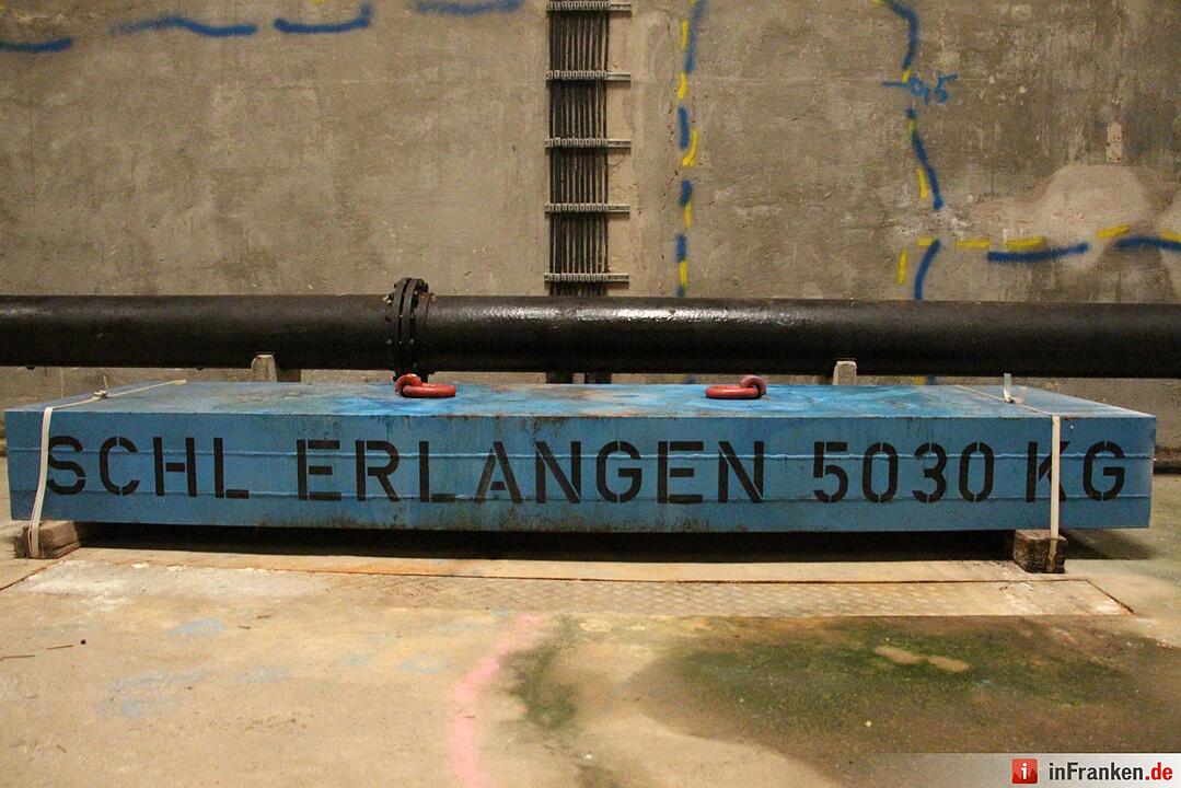 Auf Foto-Tour im  Inneren der Schleuse Erlangen