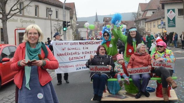 In Weißenbrunn gab es einen bunten Faschingsumzug. Foto: Karl-Heinz Hofmann