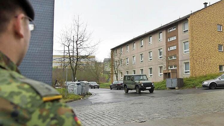 Neue Bauten sollen den Gebäudebestand im Bereich der alten Saaleck-Kaserne ergänzen. Foto: Arkadius Guzy