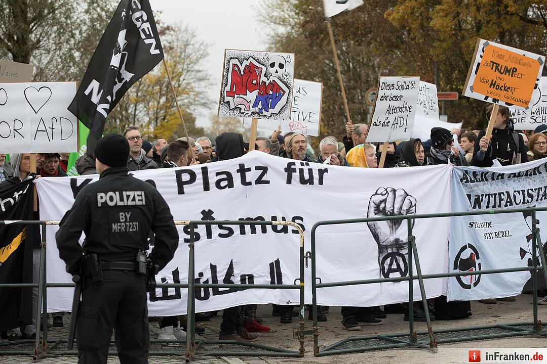 Demonstration gegen AfD-Veranstaltung in Gunzenhausen