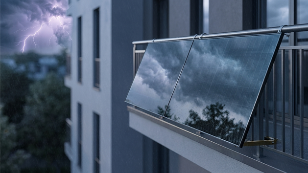 Balkonkraftwerke bei Gewitter: