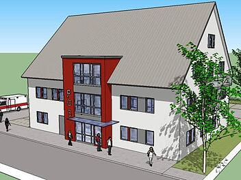 So soll das neue Ärztehaus auf dem Rathausgelände aussehen. Grafik: MGO