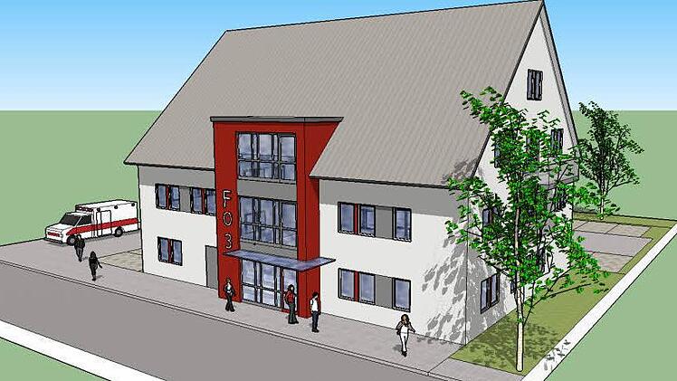 So soll das neue Ärztehaus auf dem Rathausgelände aussehen. Grafik: MGO