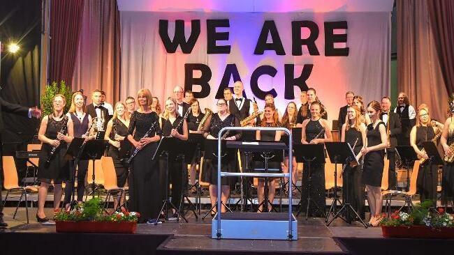 Das große Blasorchester des Musikvereins gestaltete ein gelungenes Konzert.