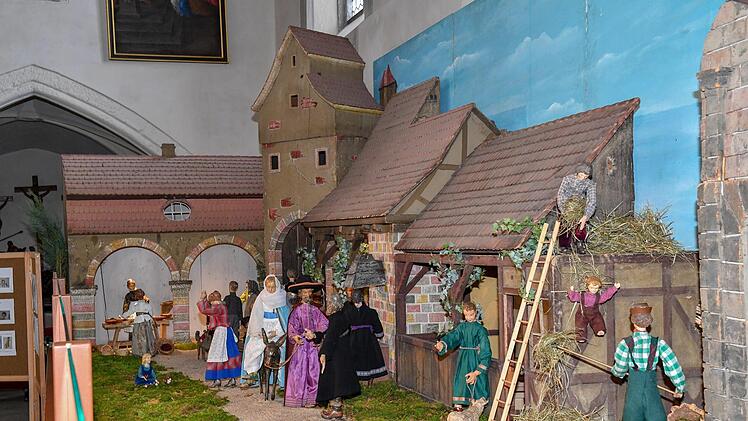 Die Krippe in der Oberen Pfarre 2019/20 im Detail. Foto: Ronald Rinklef