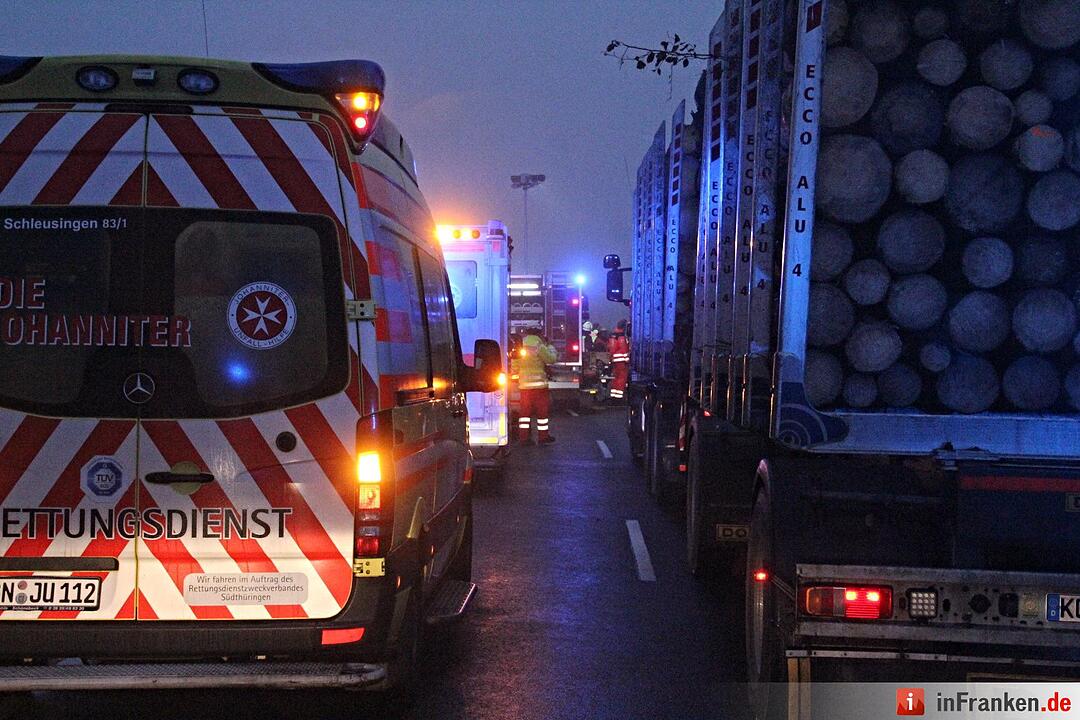 Mehrere Verletzte nach Unfall bei Ermershausen