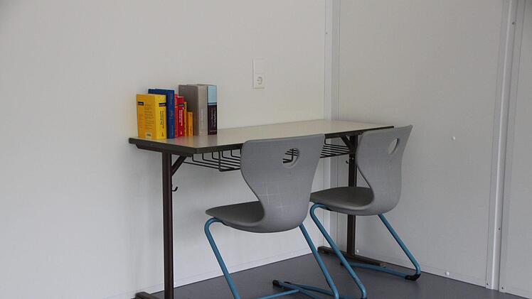 Die Behelfsausstattung ist schlicht - aber ausreichend. Foto: Ulrike Müller