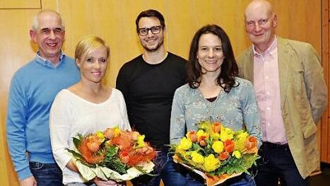 Neu besetzt wurde das Amt der Zweiten Vorsitzenden. Unser Bild zeigt von links Dritten Bürgermeister Thomas Hümmrich, die bisherige Zweite Vorsitzende Katja Wich, Peter Fischer, die neue Amtsinhaberin Sylvia Hanke und Ersten Vorsitzenden Hartmut Fleischmann. Foto: eh