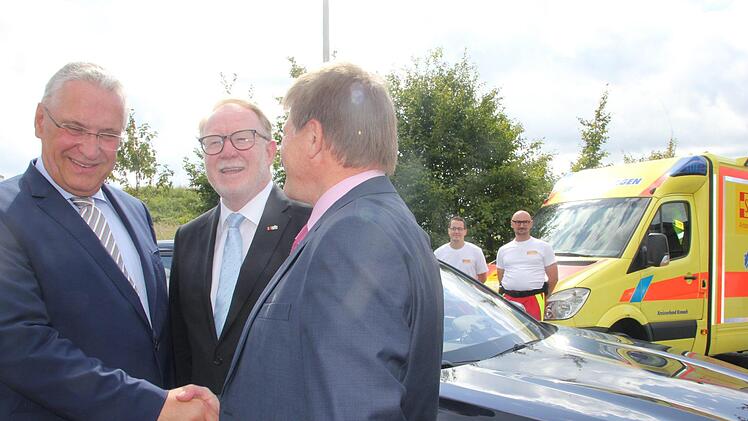 Eindrücke vom Ministerbesuch in Neufang. Foto: Veronika Schadeck