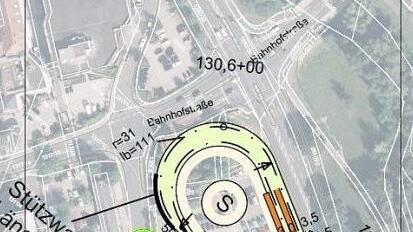So stellt sich die Wendeschleife der Stub im Plan dar.  Quelle: Stadt