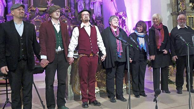 Der Viergesang mit Franz Josef Saam und "Boxgalopp" bei einem gemeinsamen Auftritt in der Klosterkirche 2016  Fotos: Mike Wuttke/privat