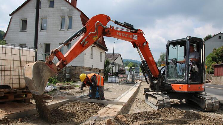 Eindrücke von der Baustelle Kissinger Straße. Foto: Ralf Ruppert
