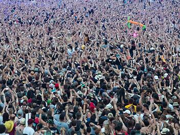 Eine junge Frau wurde bei Rock im Park 2019 Opfer eines sexuellen Übergriffs. Symbolfoto: Daniel Karmann/dpa