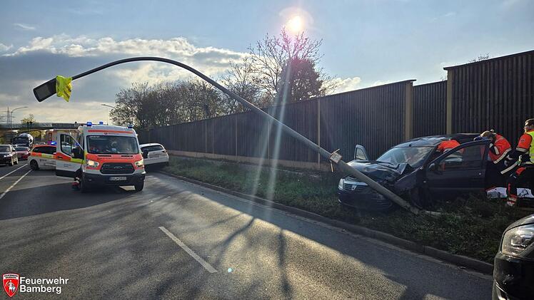 Unfall auf dem Berliner Ring in Bamberg